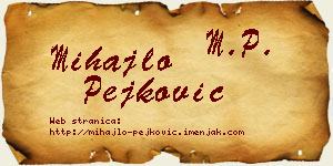Mihajlo Pejković vizit kartica